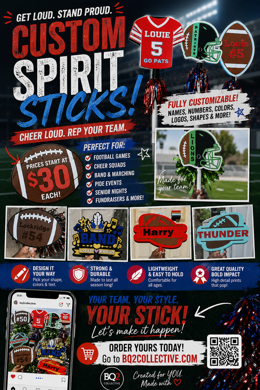Custom Spirit Stick – Personalized Team Sign
