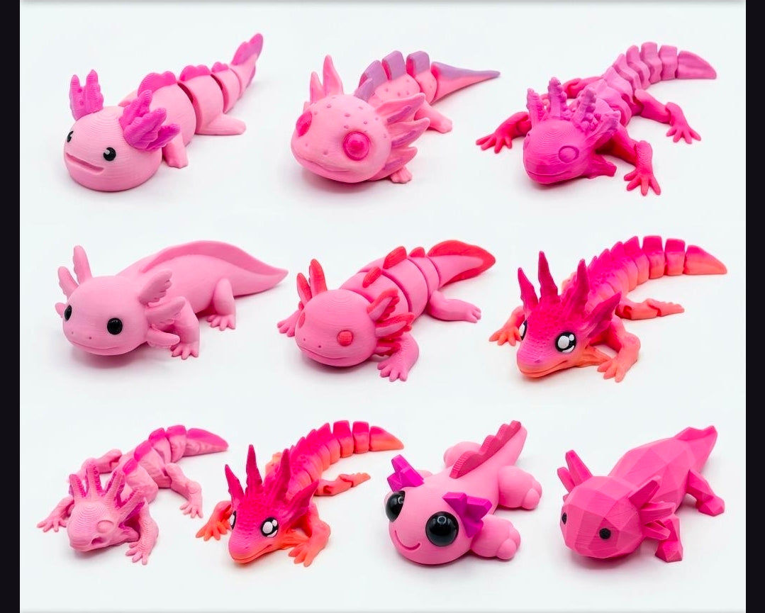 Axolotl Keychains & Fidgets